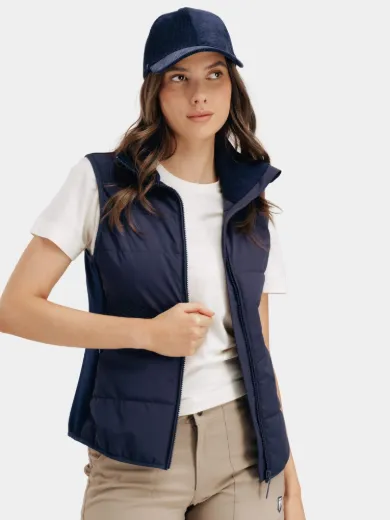 Bilde av WoolLand Rena vest woman Blue Ink